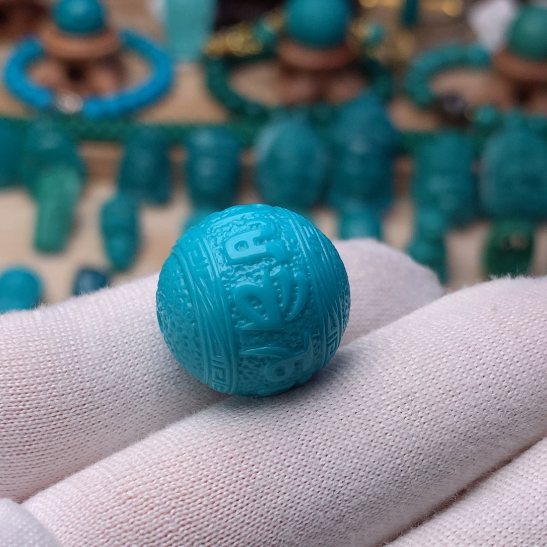 绿松石珠宝奇石未镶嵌18.5m m