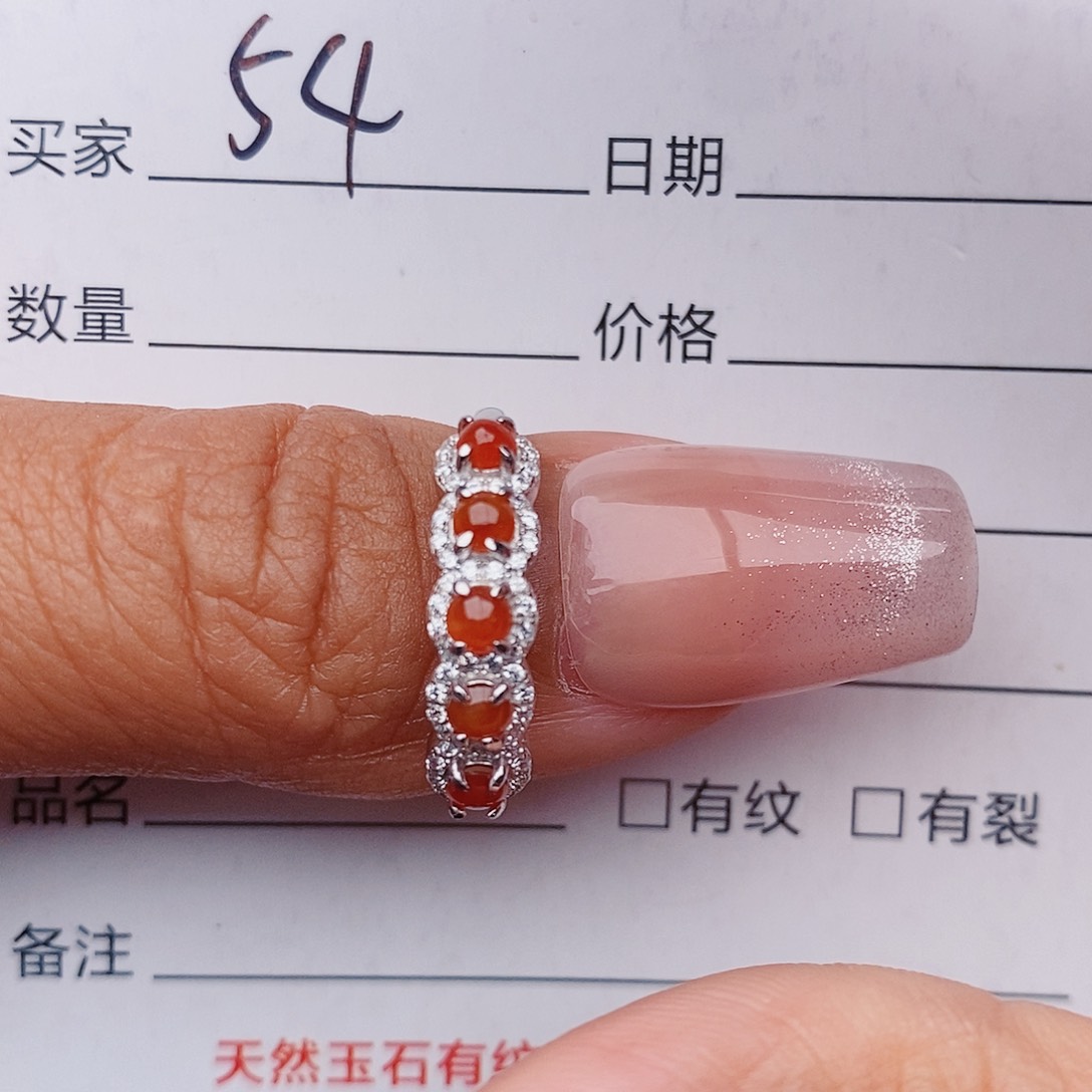 翡翠戒指铂Pt950镶嵌戒指