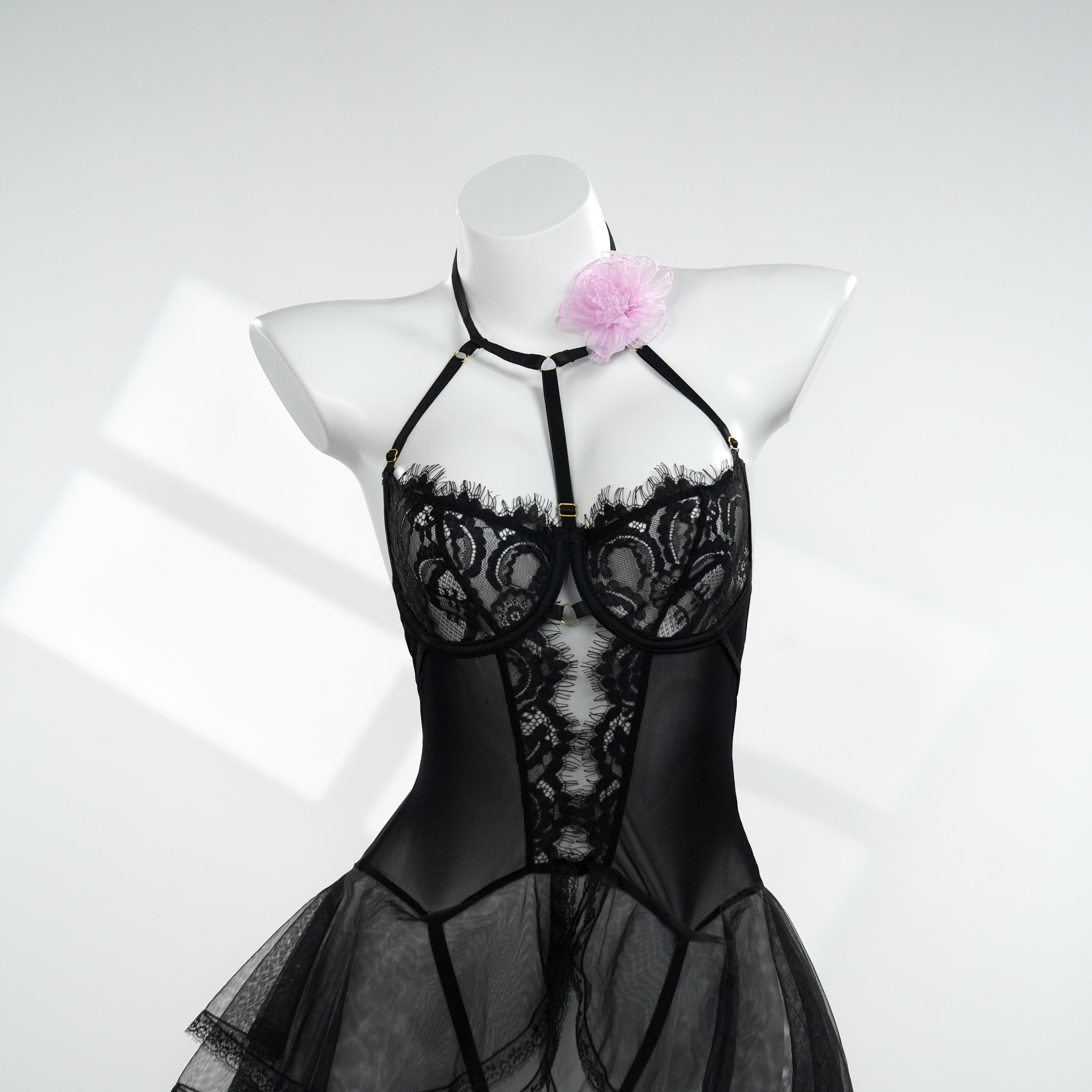 寻觅【90-220斤】GR新款时尚镂空性感女士睡裙套装性感睡衣