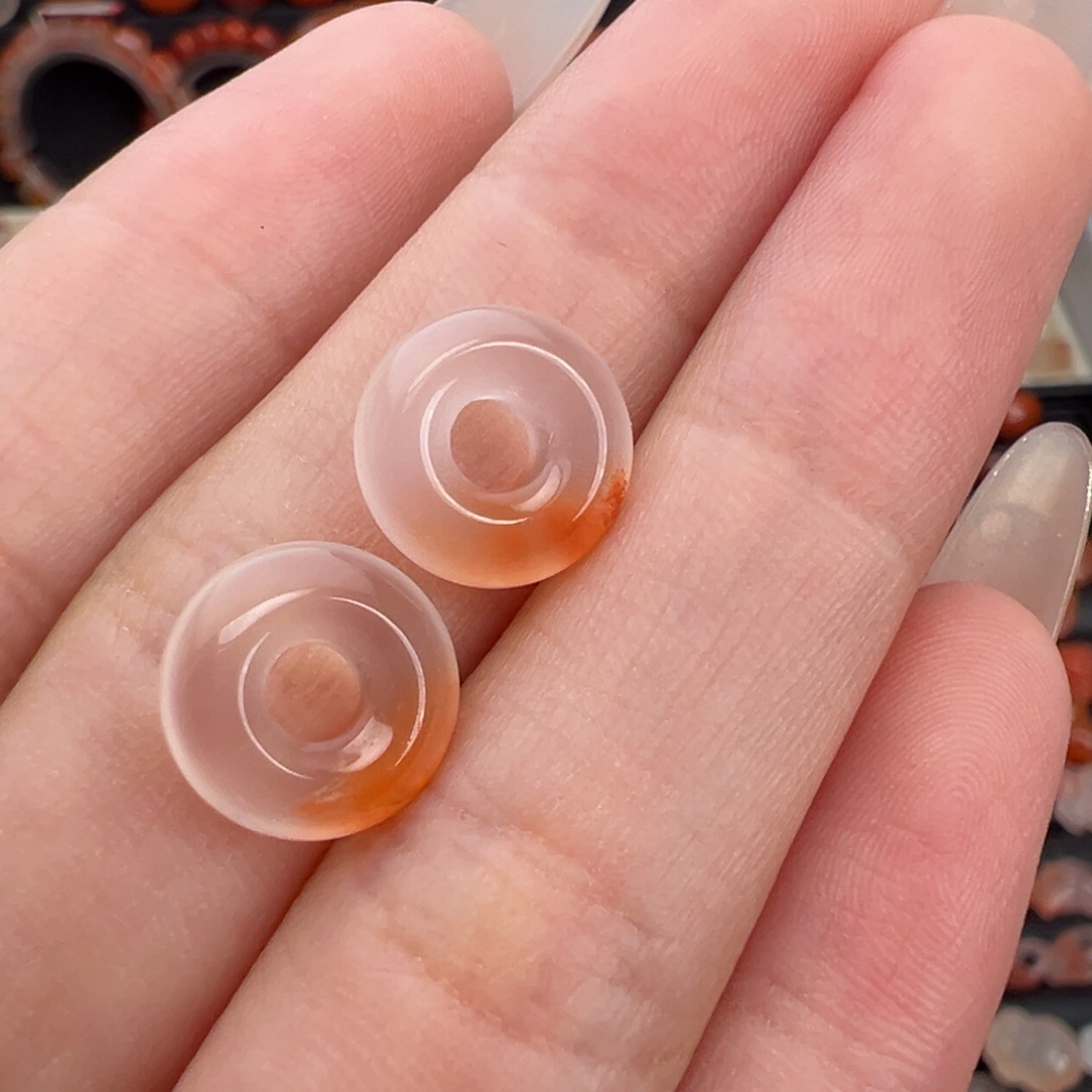 心***爱南红玛瑙未镶嵌颈饰面包圈