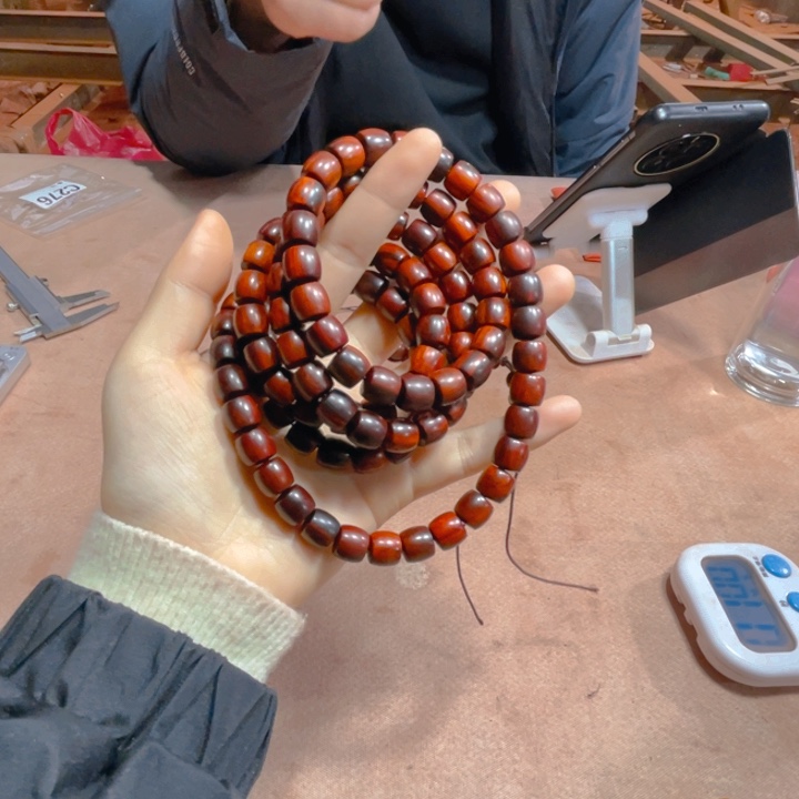 檀香紫檀（小叶紫檀）0910/108黑飘红老料顶泥玉化131