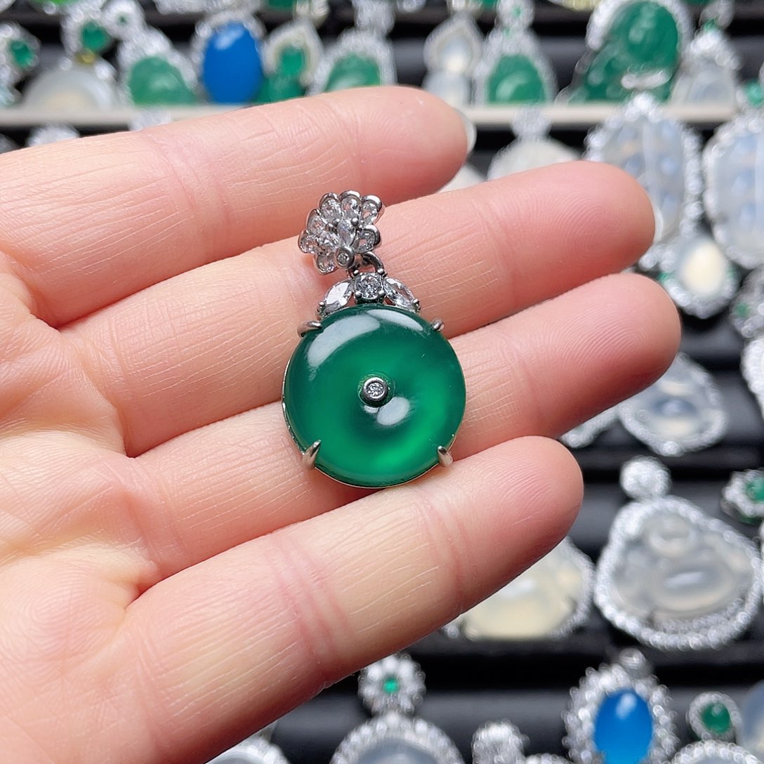 玛瑙/玉髓挂件合金