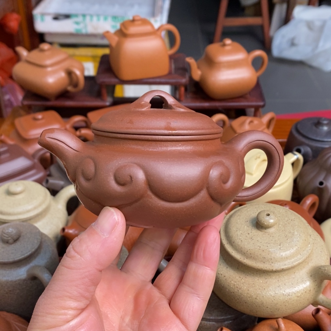 茶壶紫砂紫砂仿古如意底槽清