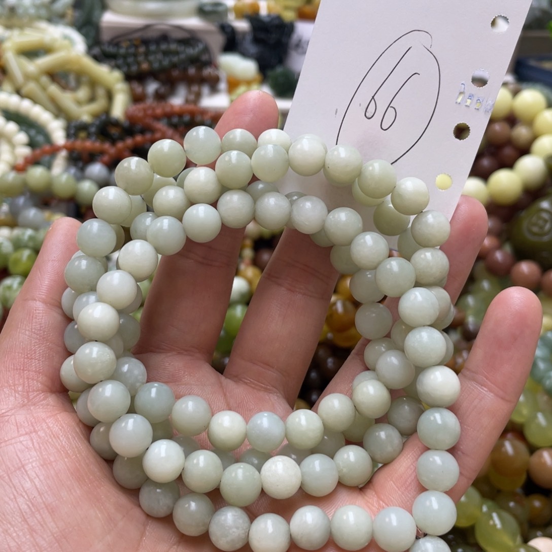 蛇纹石玉手链未镶嵌