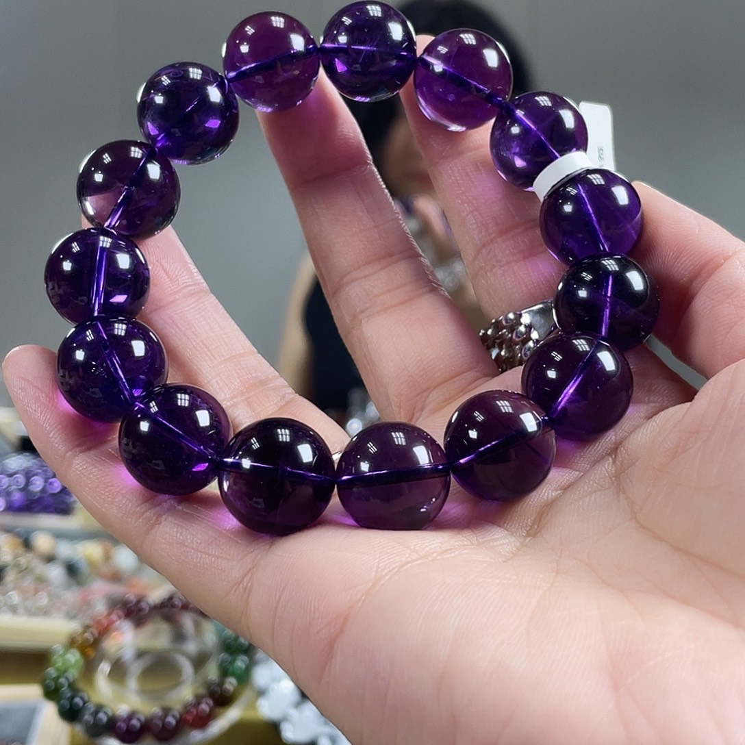 ****未镶嵌手链水晶紫水晶15.6