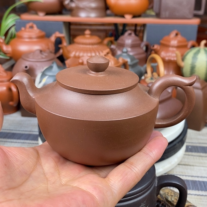 紫砂茶壶高合欢260cc原矿老紫泥