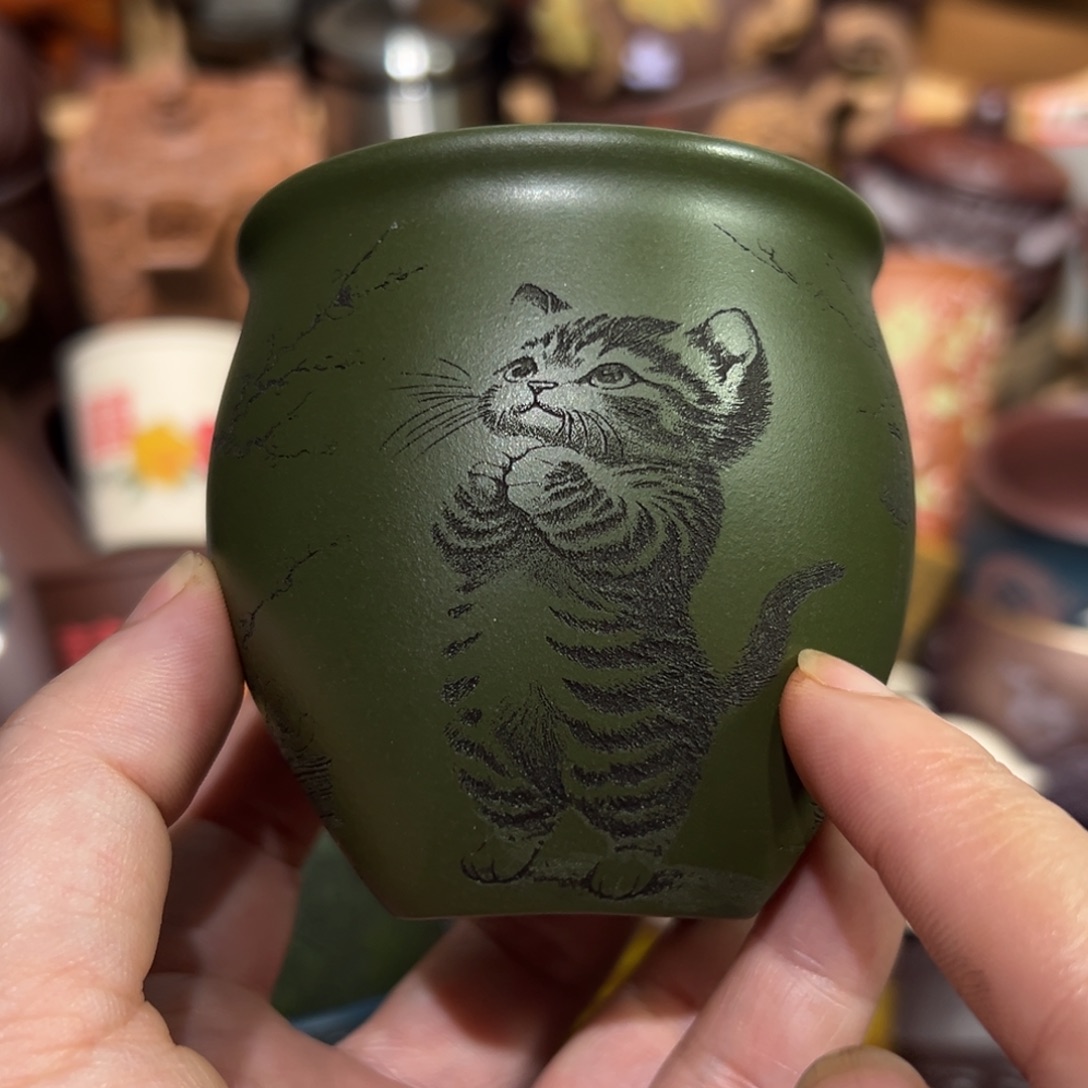 紫砂茶杯宜兴紫砂主人杯