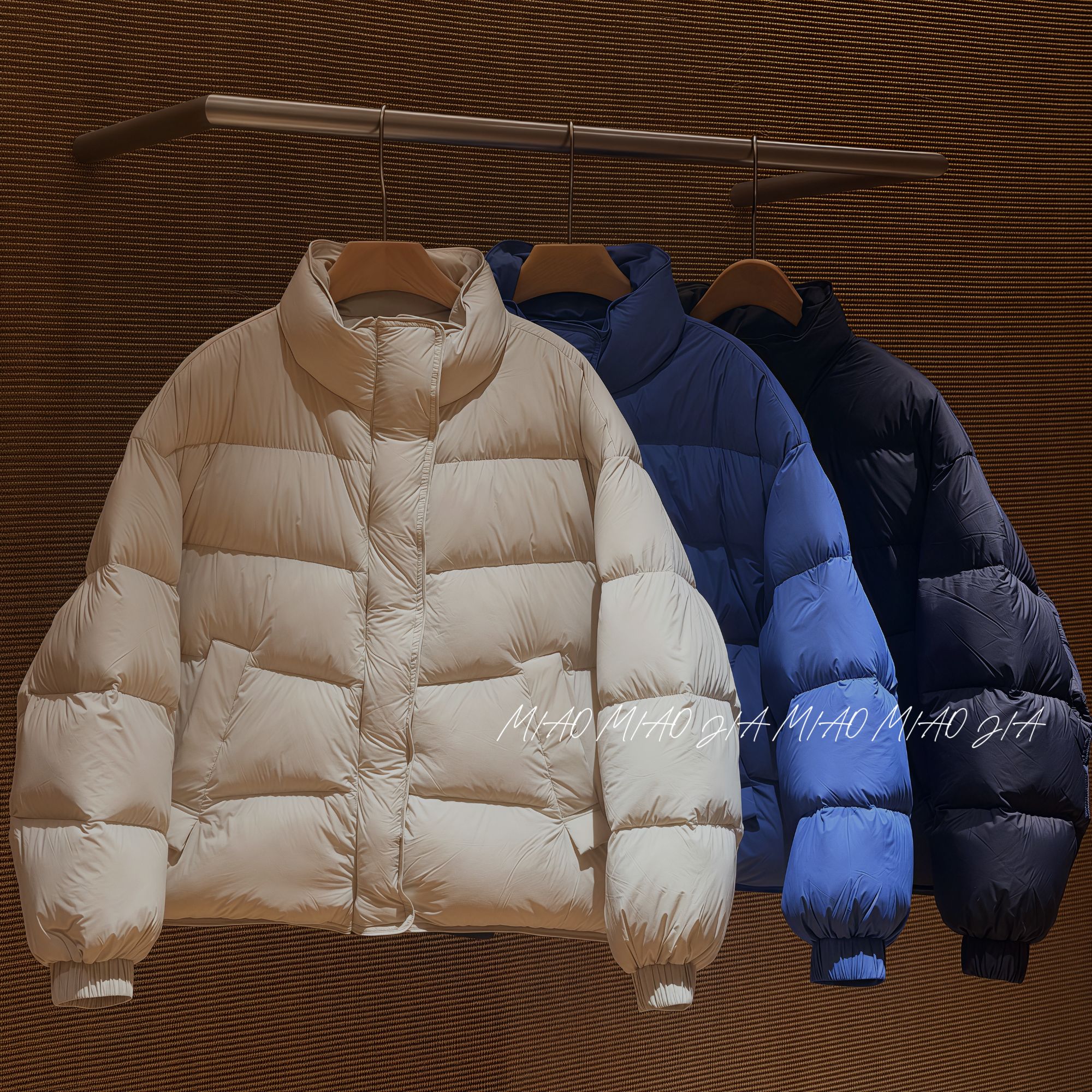 /苗苗家/『云-漾』立领简约百搭羽绒服女保暖面包服