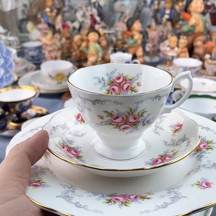 海外中古欧瓷偶小房子