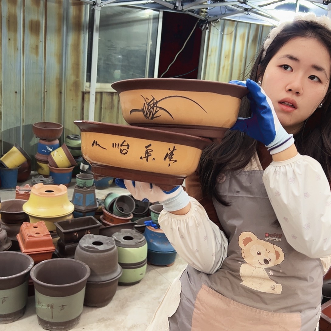 032中号一对花盆花盆