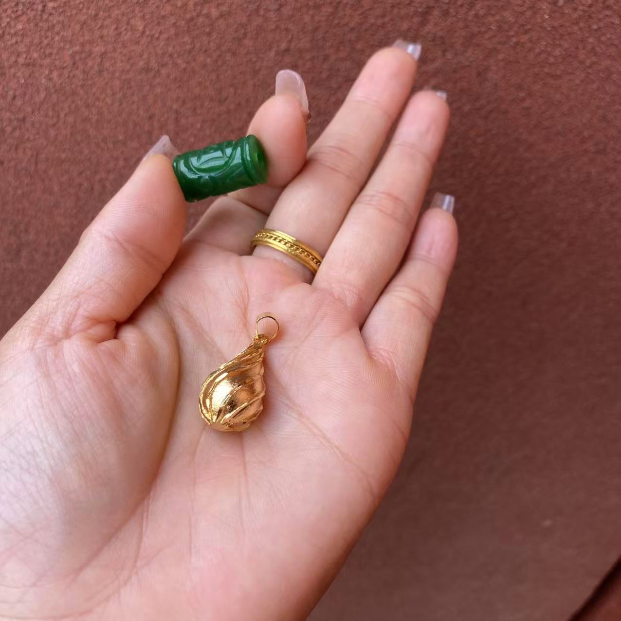 吊坠足银 344-精工福瓜吊坠