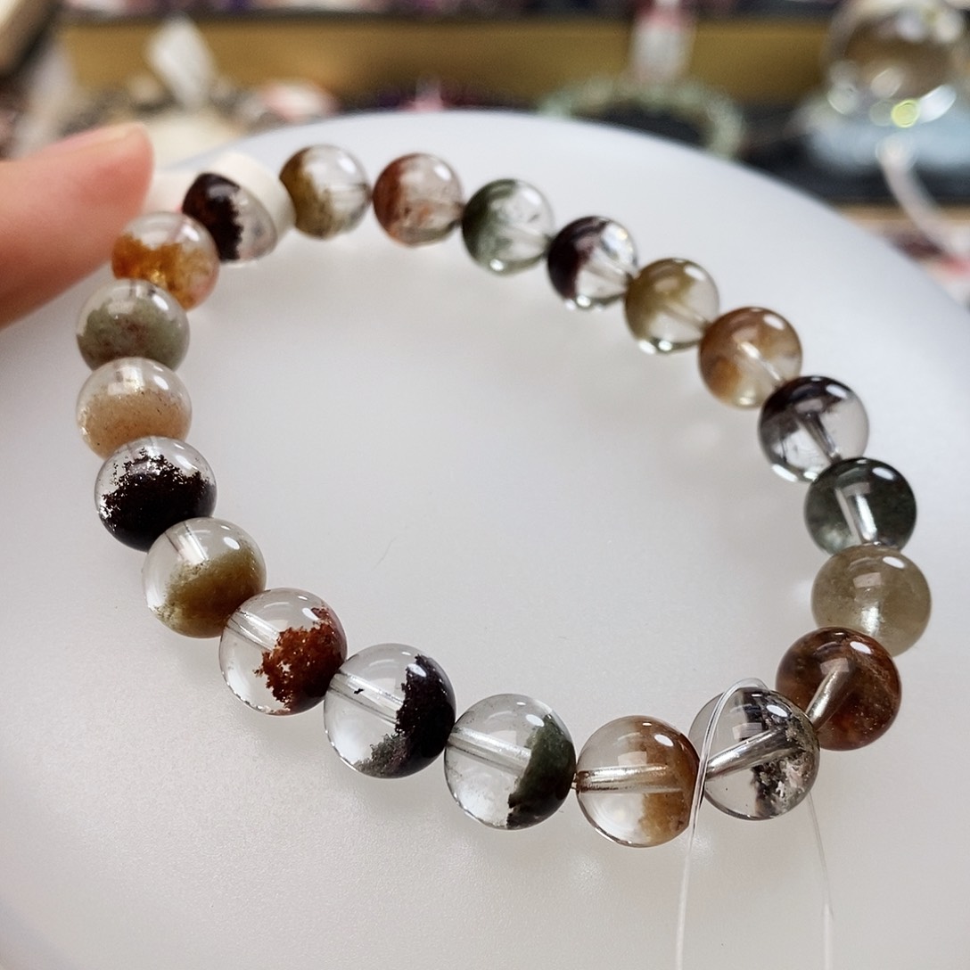 未镶嵌手链水晶全净体四季幽灵9m+ J510