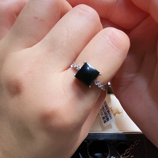 翡翠银S925镶嵌戒指