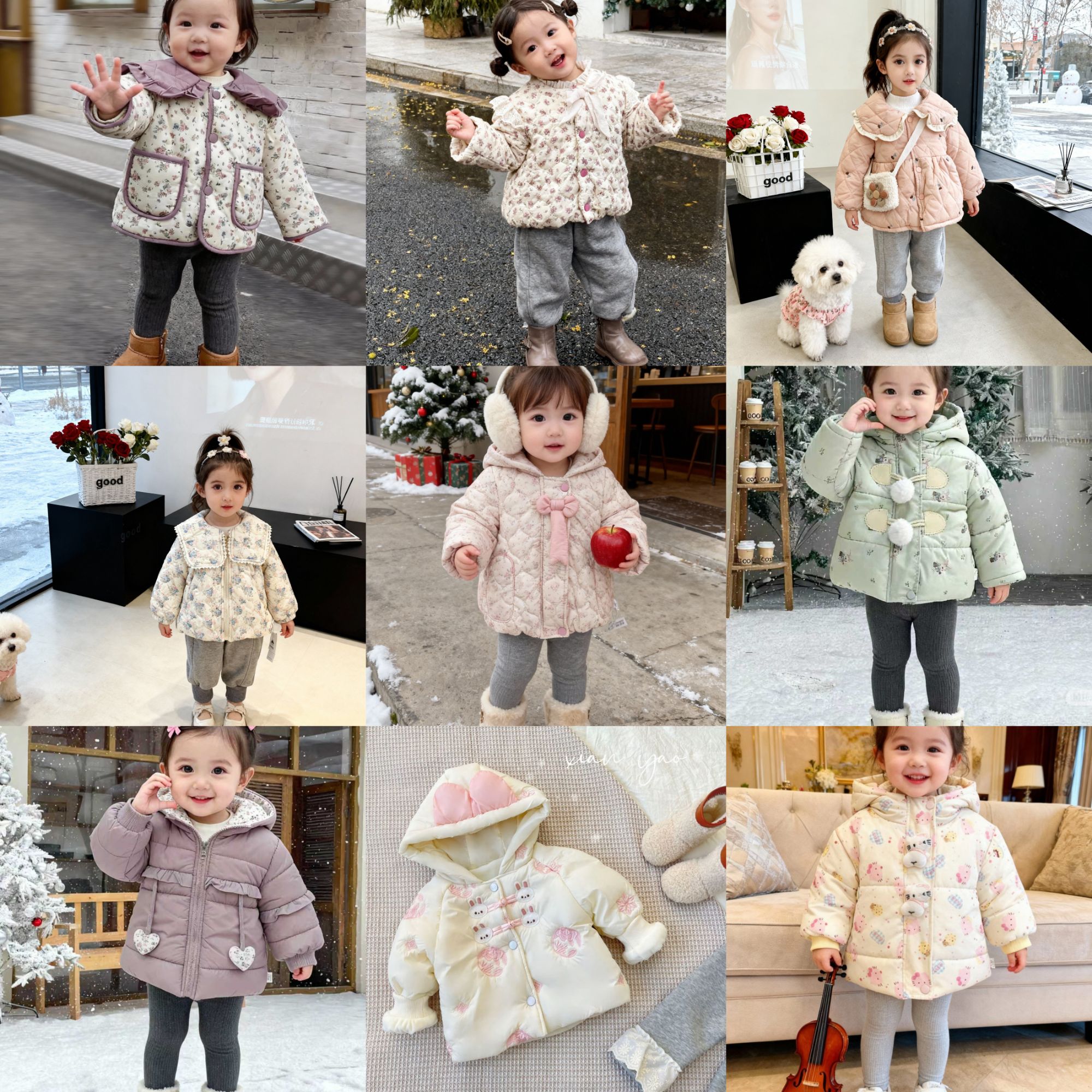 女童童装棉服组合2025新款冬季外套加厚保暖儿童棉袄SJ-N-D02
