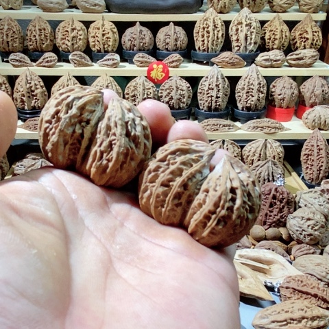 文玩核桃把件双棒连体