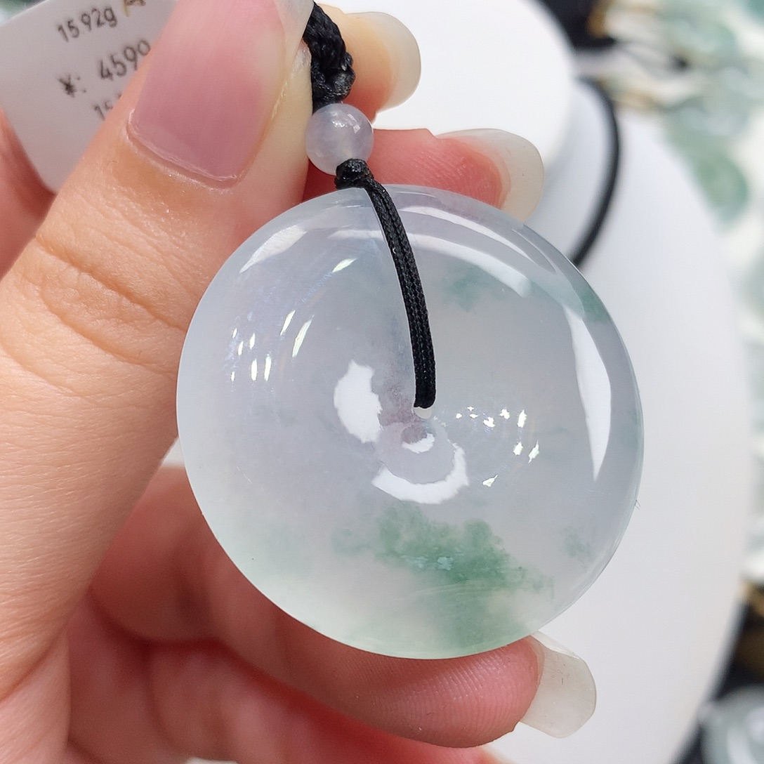 翡翠未镶嵌胸饰翡翠47，34.1/6