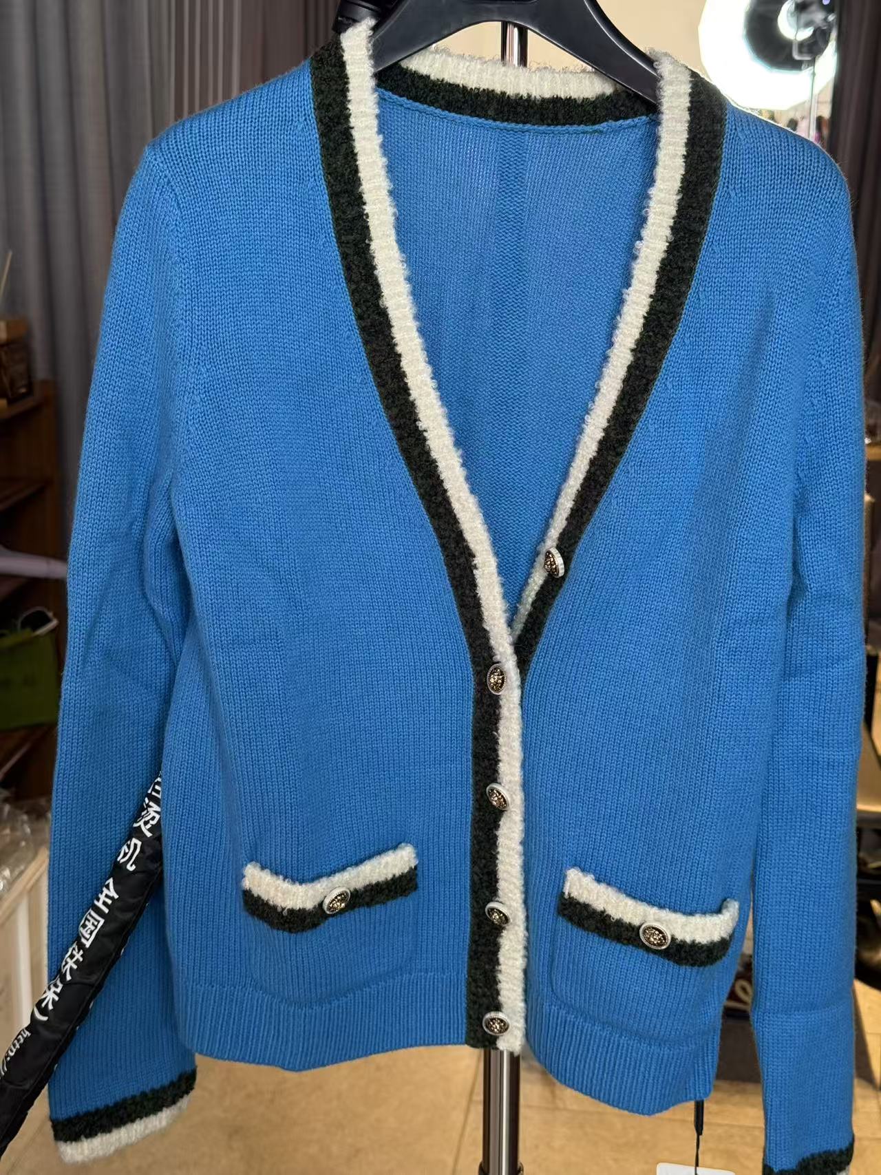 不支持退换/秋冬毛针织衫上衣针织休闲撞色薄款1499117