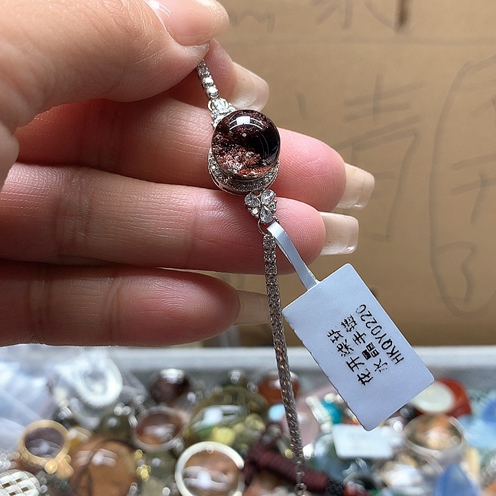 水晶水晶手链银S925镶嵌何*忧