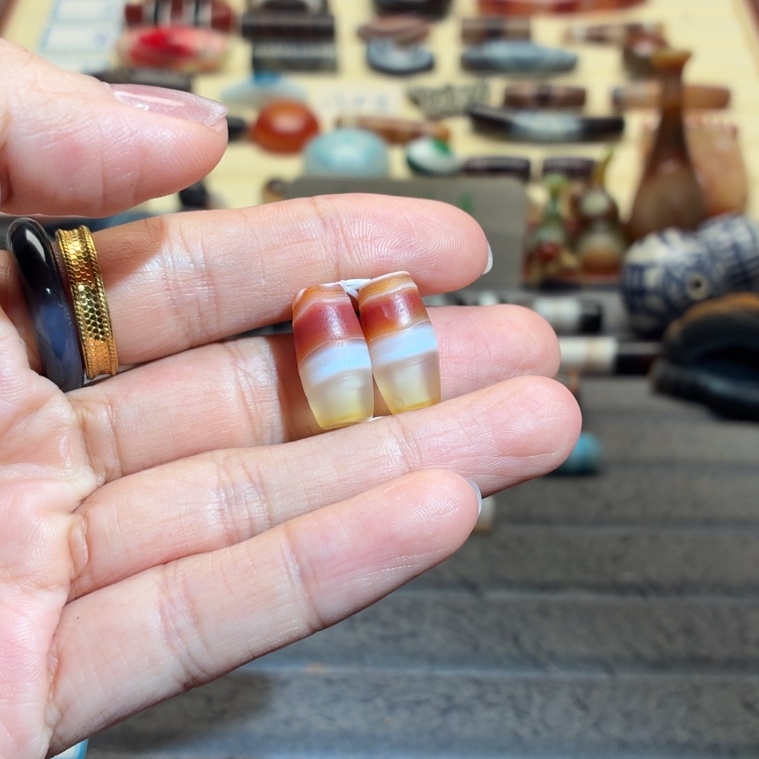 还***友玛瑙/玉髓合金颈饰