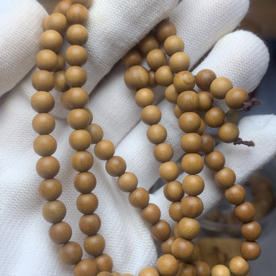 檀香木手串/手链印度迈索尔老山檀香0.6顺纹