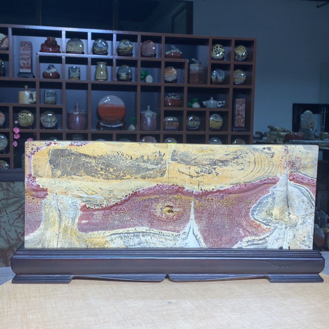 紫砂广西国画石，收藏观赏