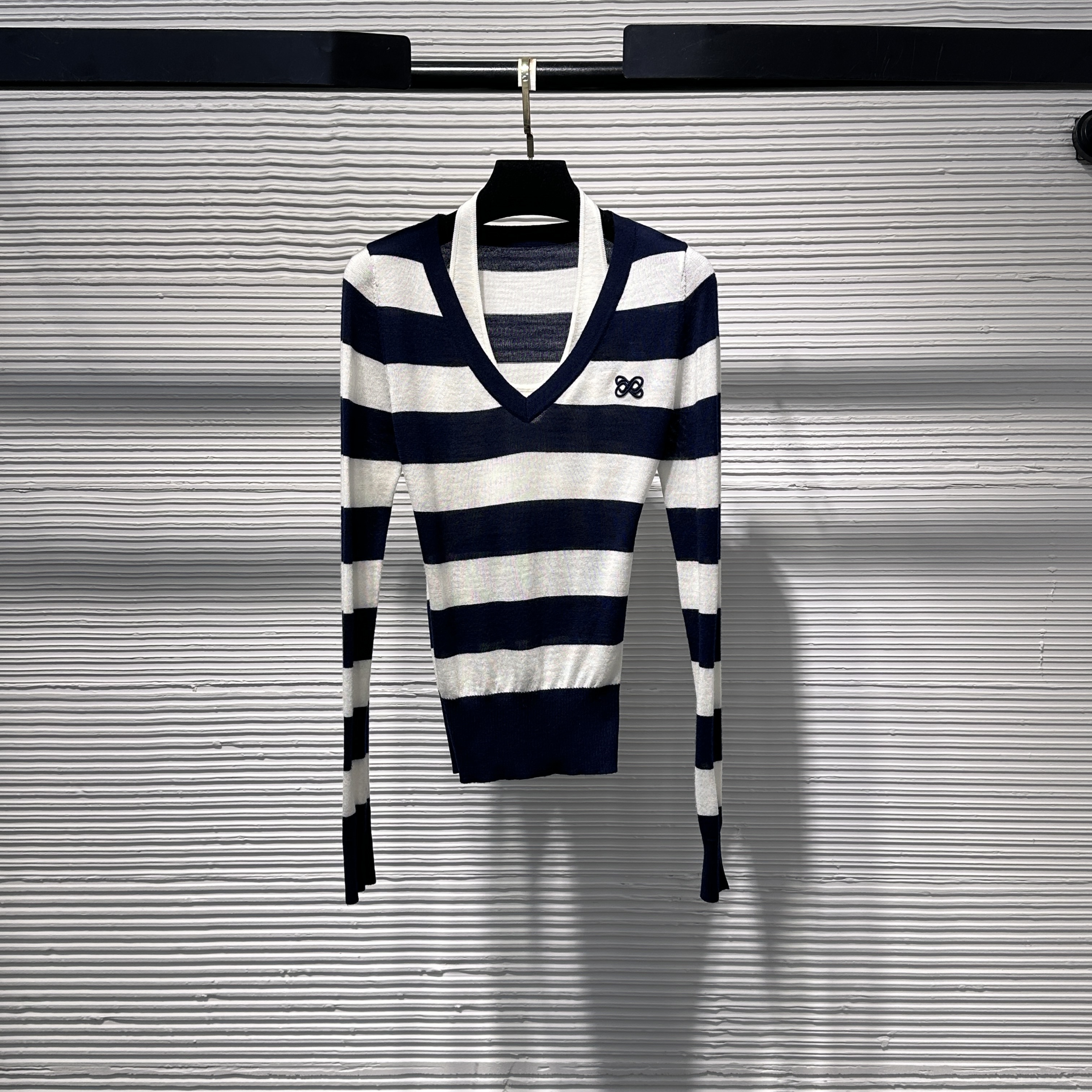 【Da Yang】25长袖条纹秋季通勤春季女毛针织衫套头秋冬慵懒风B64