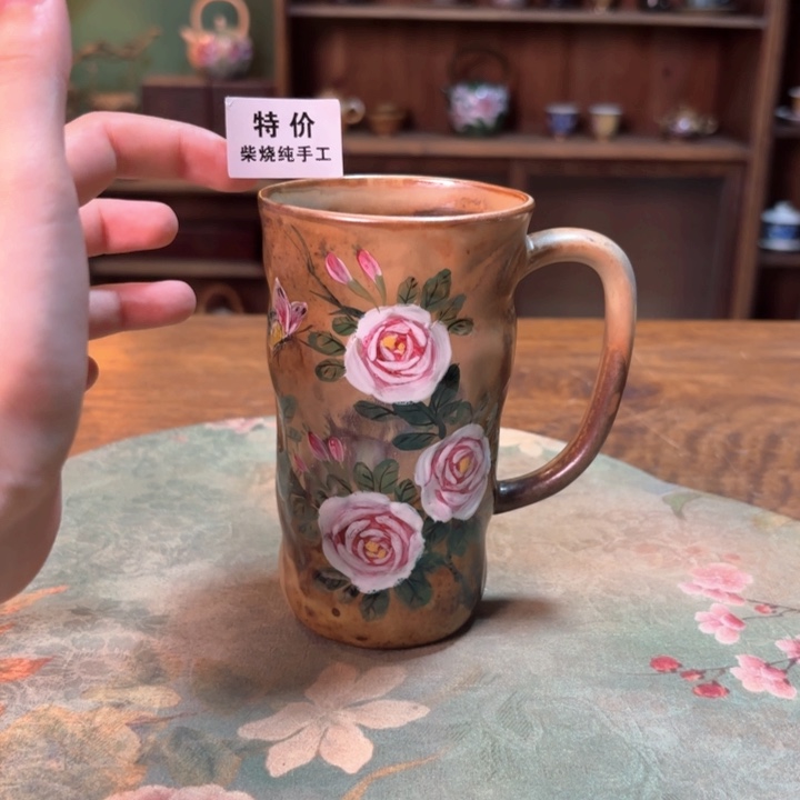 柴烧纯手工手绘陶瓷
