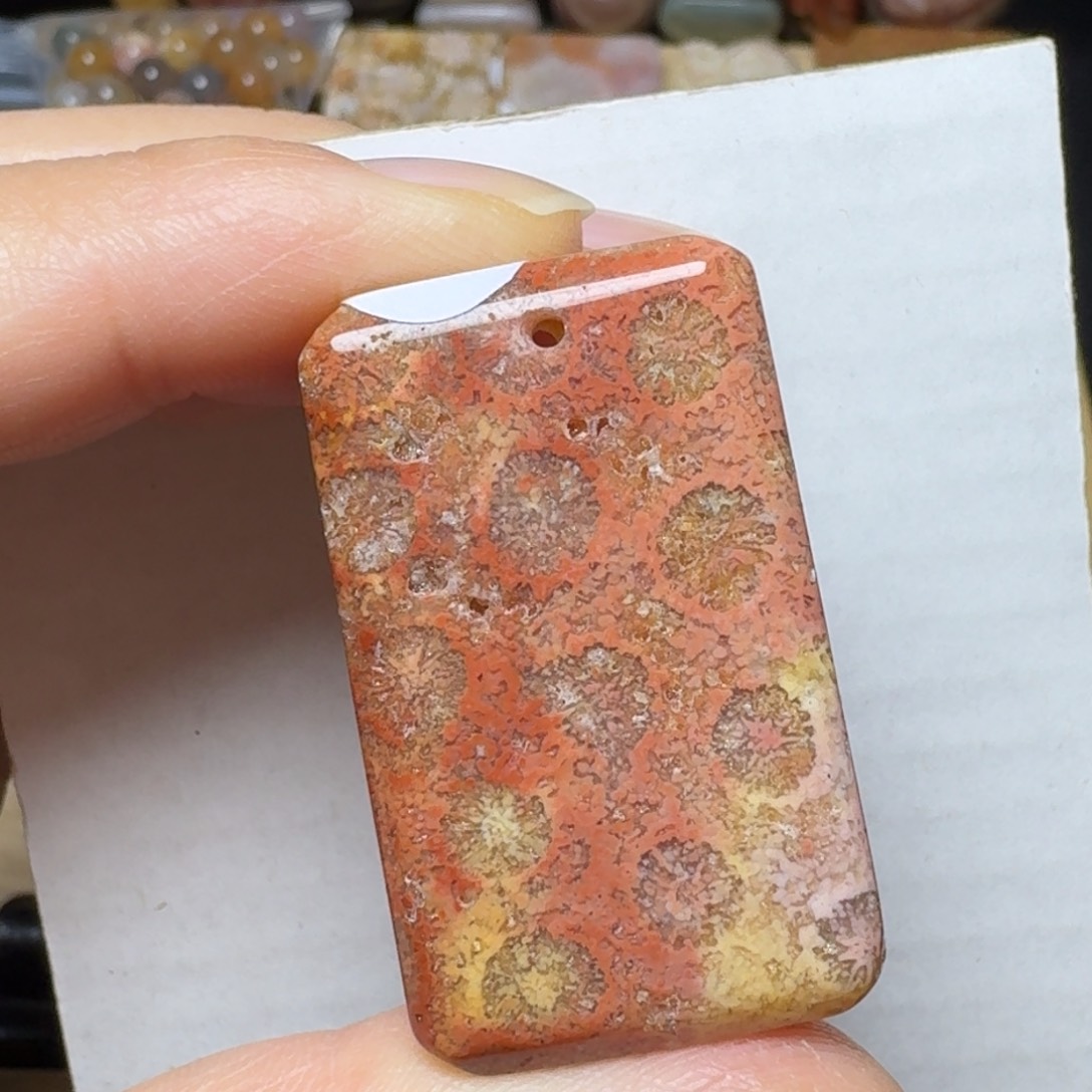 硅化玉保真色，艳丽的水 晶骨骼 特价未镶嵌