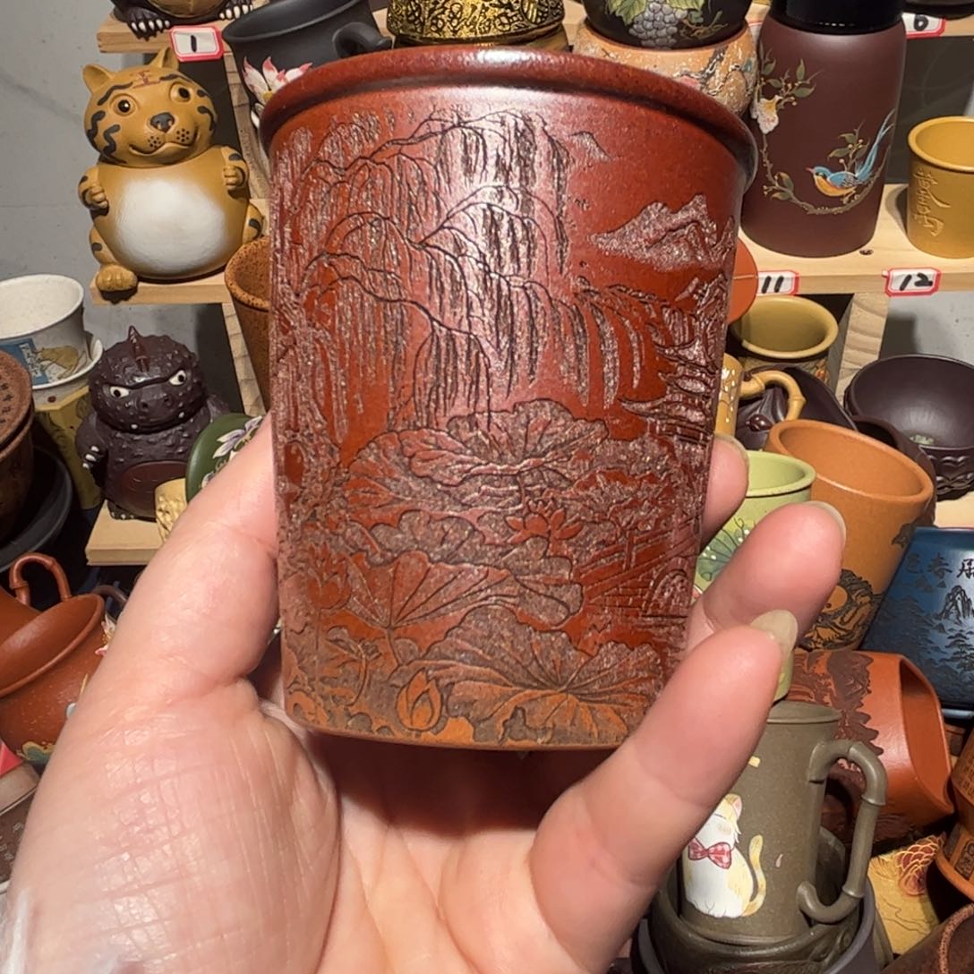 紫砂茶杯宜兴紫砂主人杯