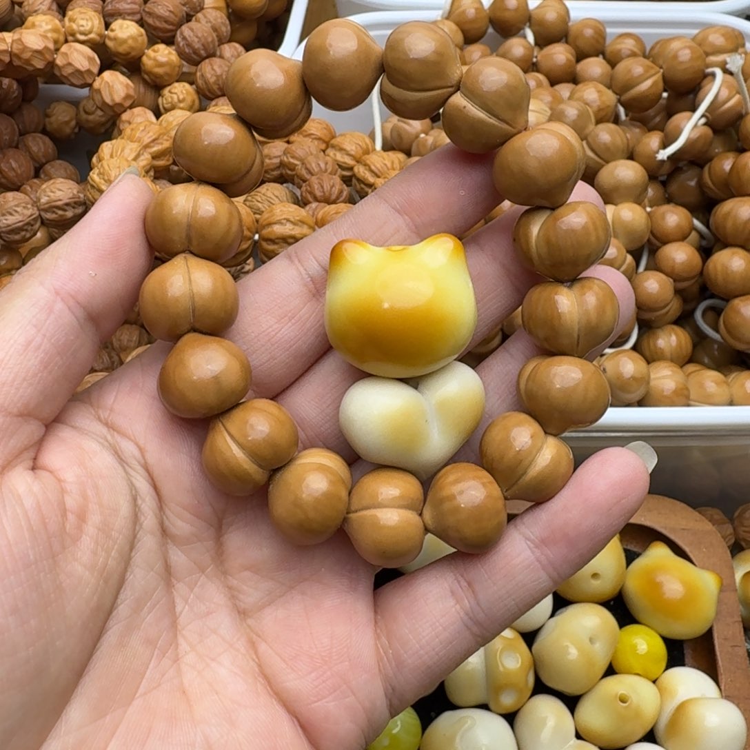 手串猴头核桃微瑕屁桃