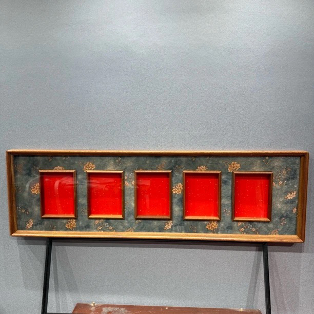 35x120苏绣乌檀实木榫卯画框【内框15x20】