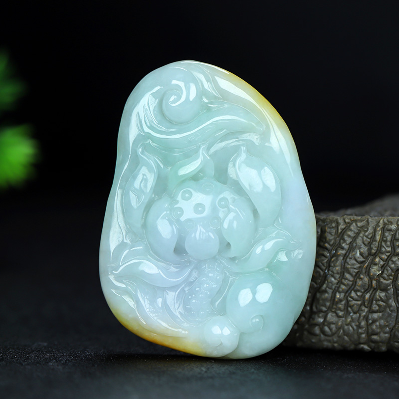 A007珠宝玉石A货翡翠吊坠