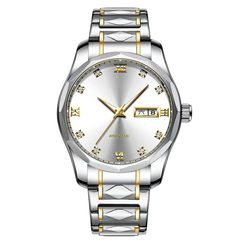 【正品机械】简约罗马纹刻度男士超薄防水气质全自动机械表经典大气