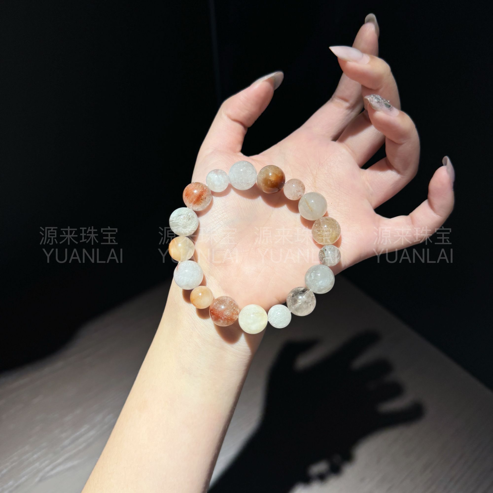 源源手作*可丽饼兔毛手串