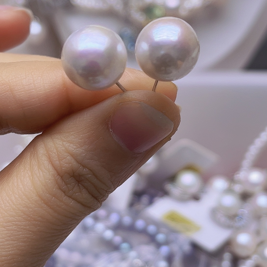 吊坠或者耳钉银S925镶嵌淡水珍珠