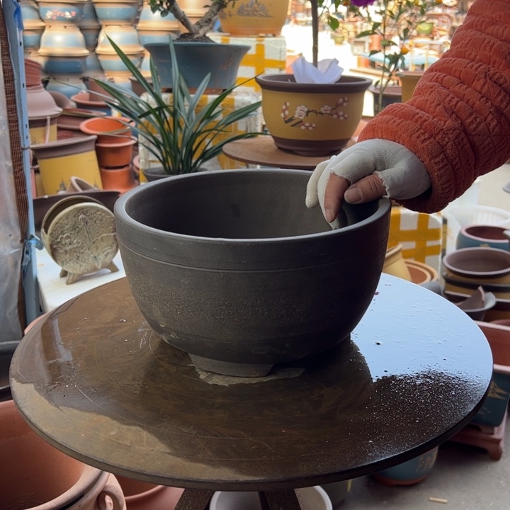 紫砂宜兴紫砂花盆花盆拉毛绿萝大