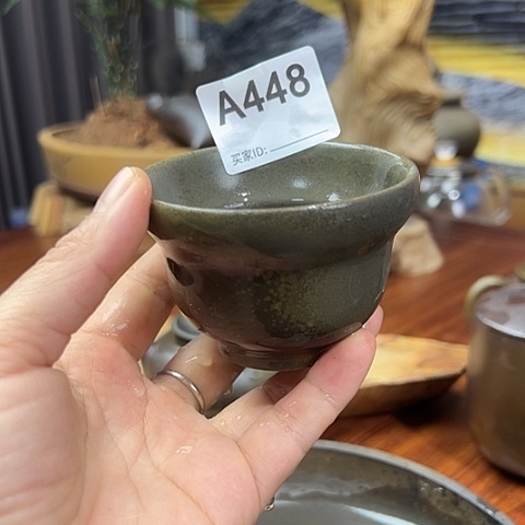 戬谷龙窑坭兴陶柴烧茶杯448