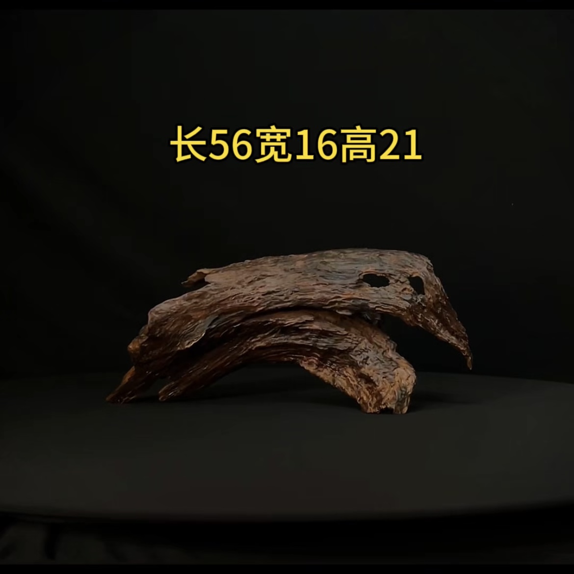 张大狼造景沉木长56cm镂空矮拱桥 南美鱼缸造景 紫柚木秒沉