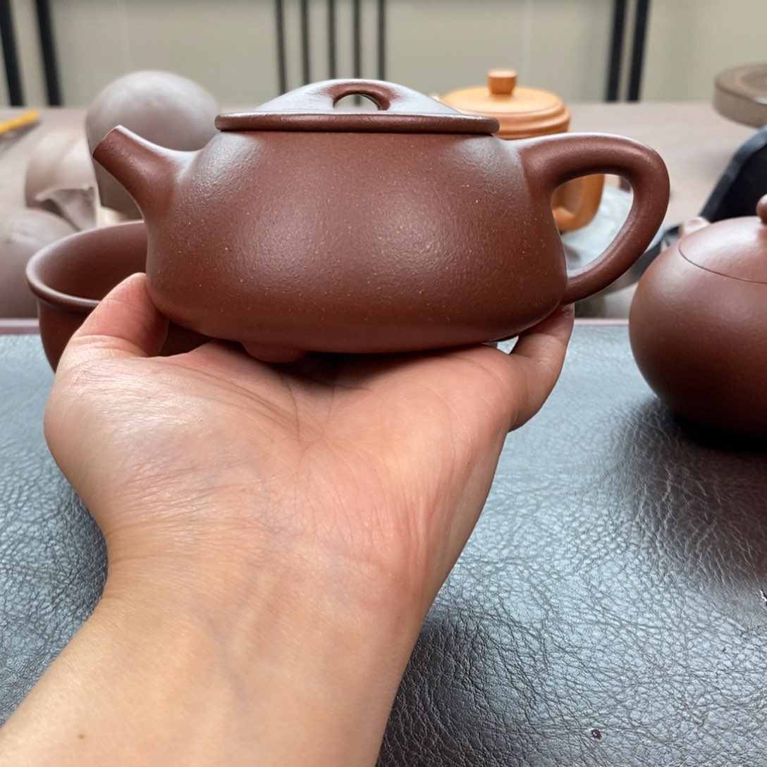 茶壶紫砂底槽清景舟石瓢260cc全手➕底槽清杯子