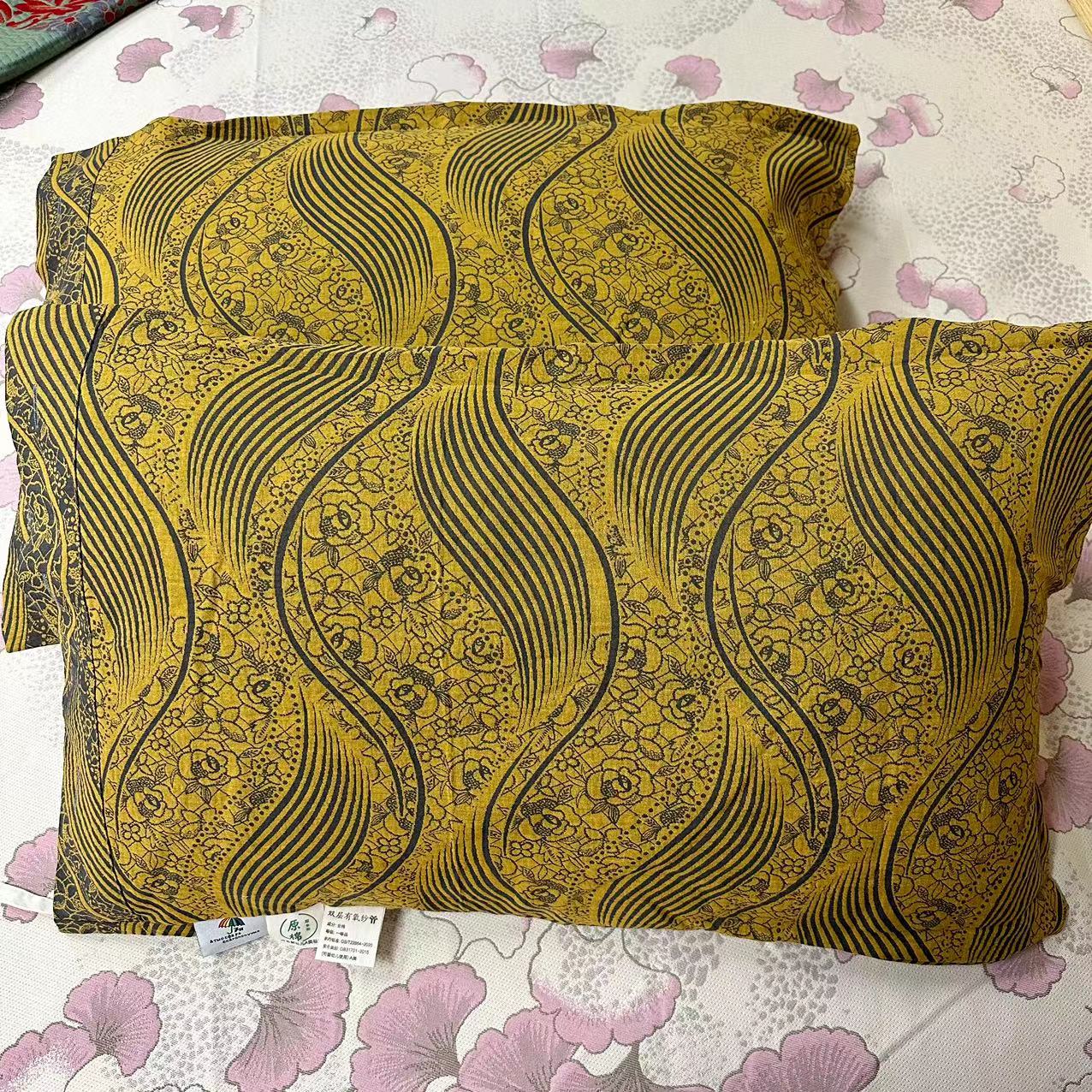 W【枕套-轻奢条纹】48*74cm 棉透气亲肤轻奢可机洗枕套