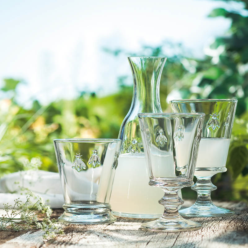 LaRochere玻璃杯法国进口创意复古绿色热红酒花酒杯子家用矮脚杯