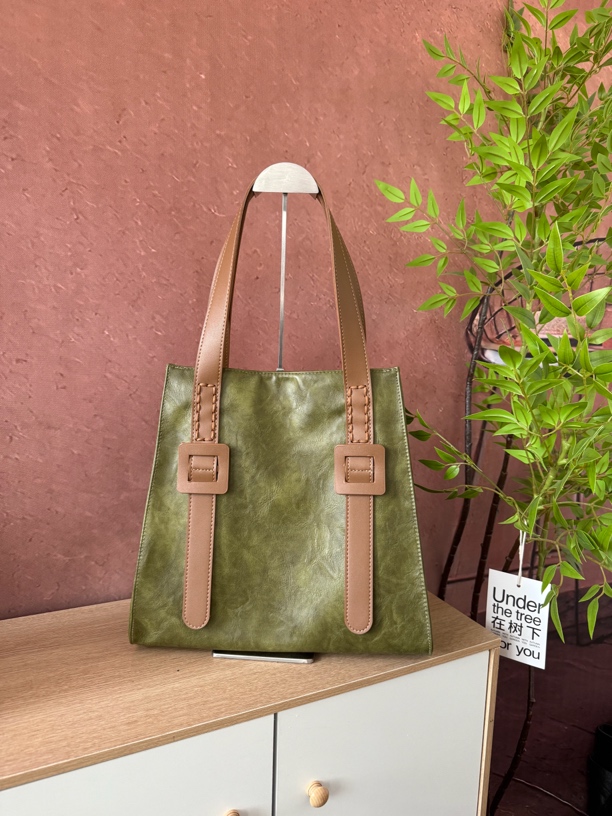 女士单肩休闲肩包时尚，拼色撞色设计单肩大包603