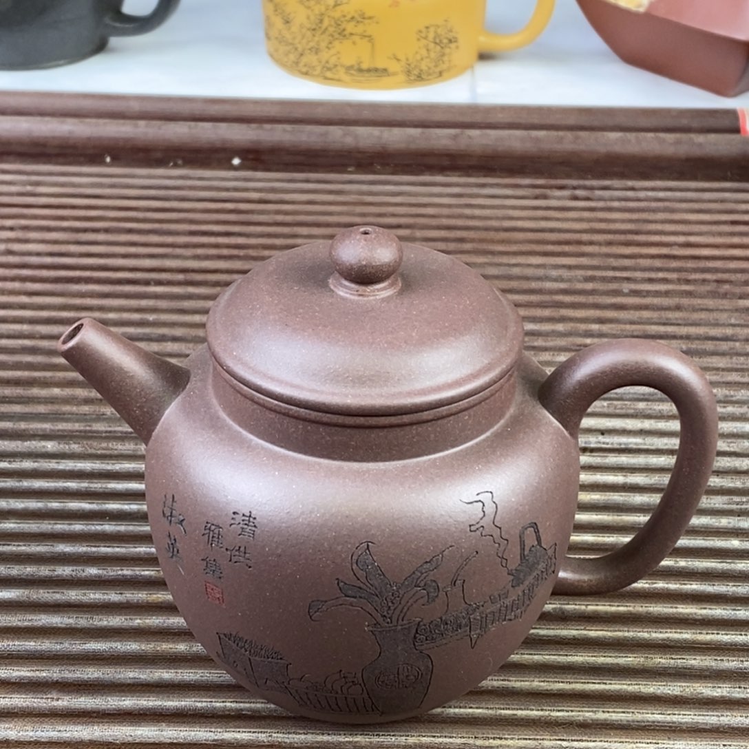 紫砂茶壶白4 高莲子