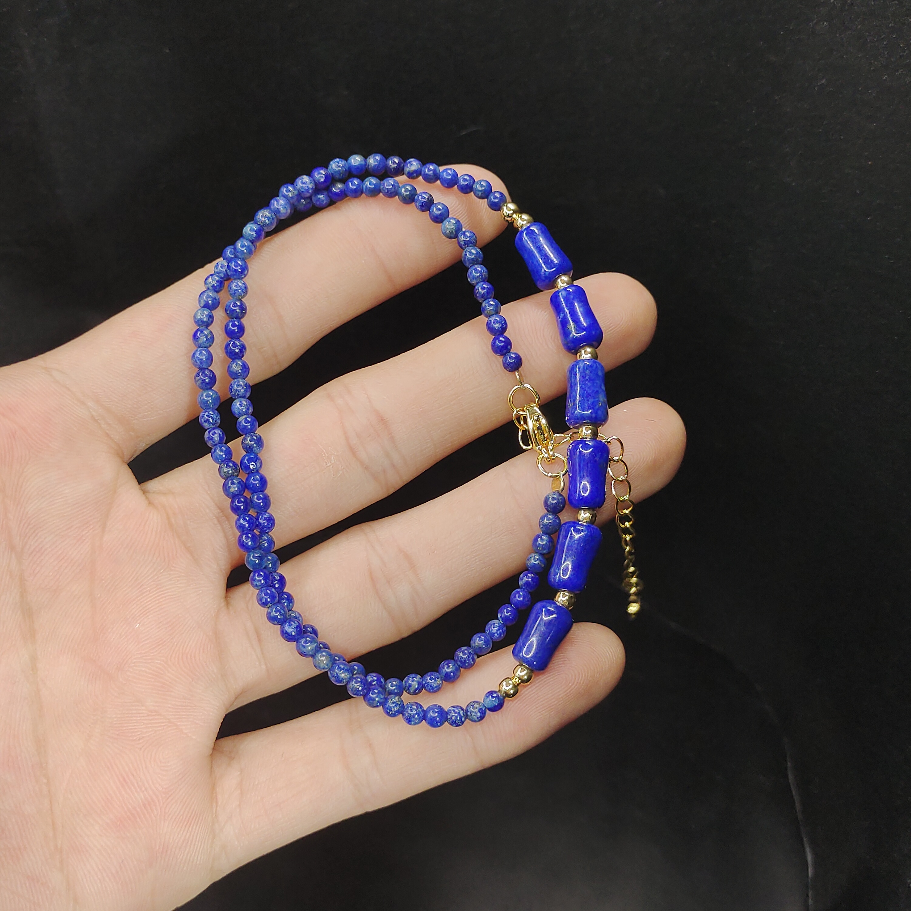 【老三珠宝】青金石DIY女神链LW3【多样性发其一】约3mm