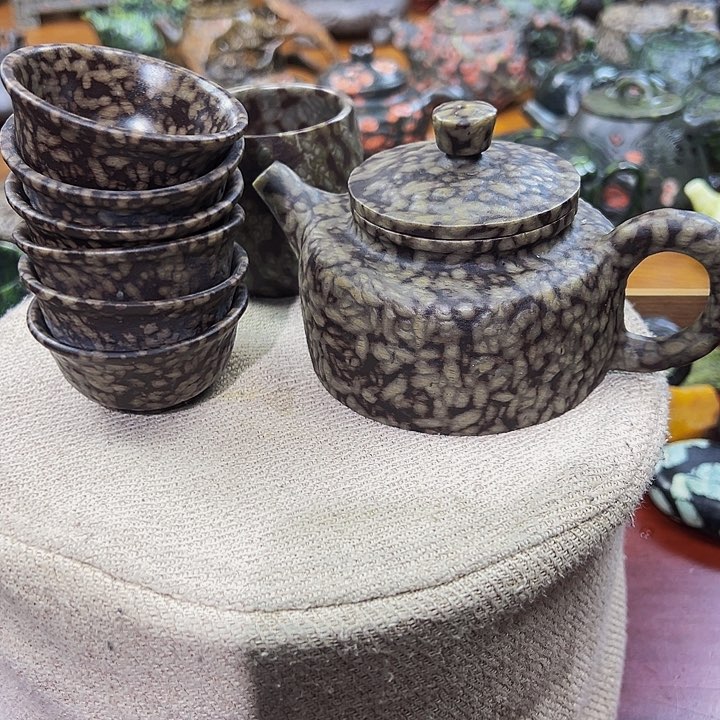 茶空间天然石料米粒石开**?