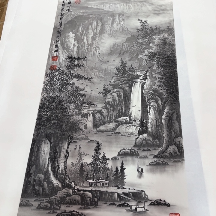 国画花鸟的翅膀和翅膀是白色的羽毛和70.36