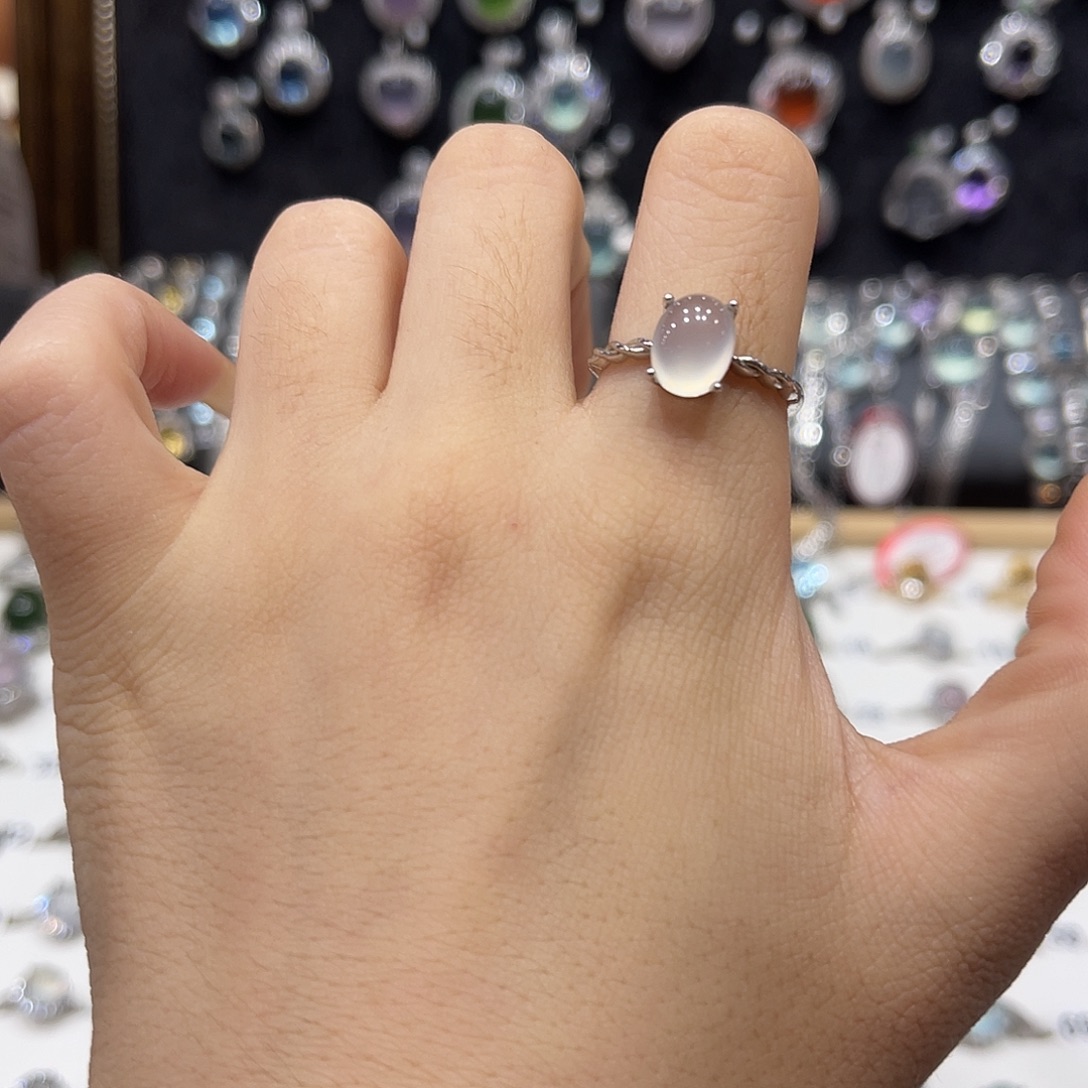 银S925镶嵌岫玉颈饰