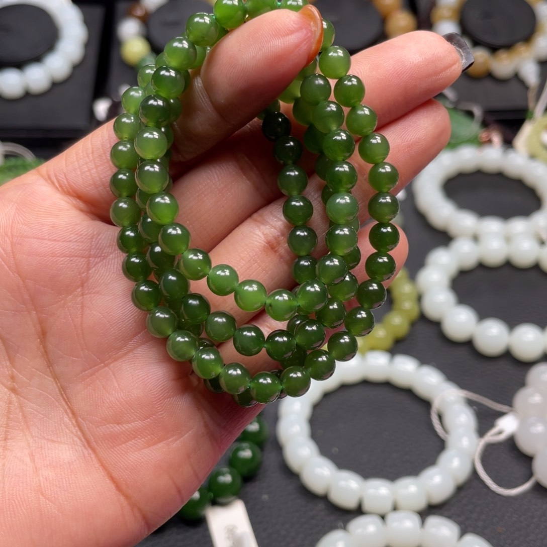 和田玉未镶嵌手链