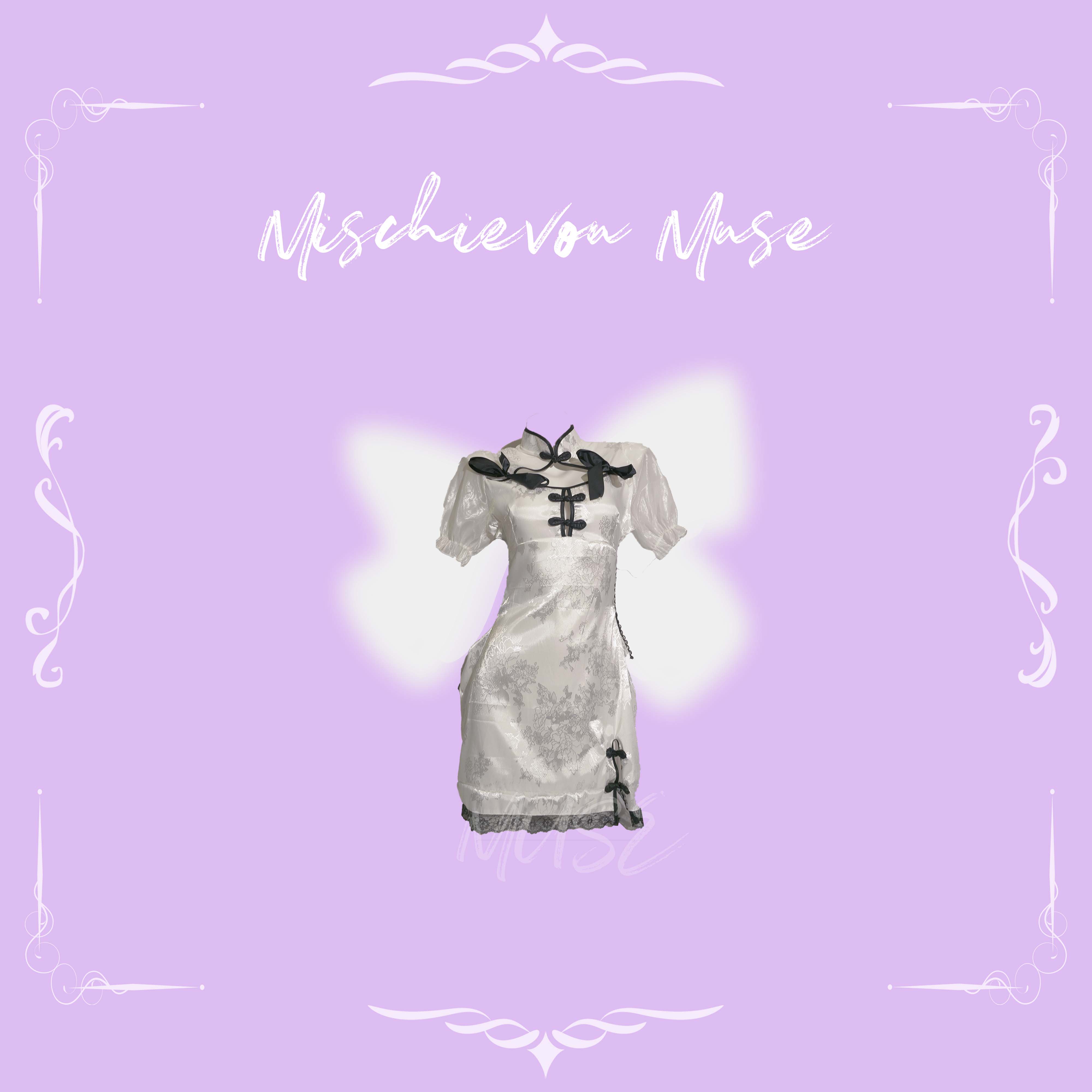 Mischievous Muse 【墨染缠枝】纯欲旗袍国风制服甜美睡衣套装