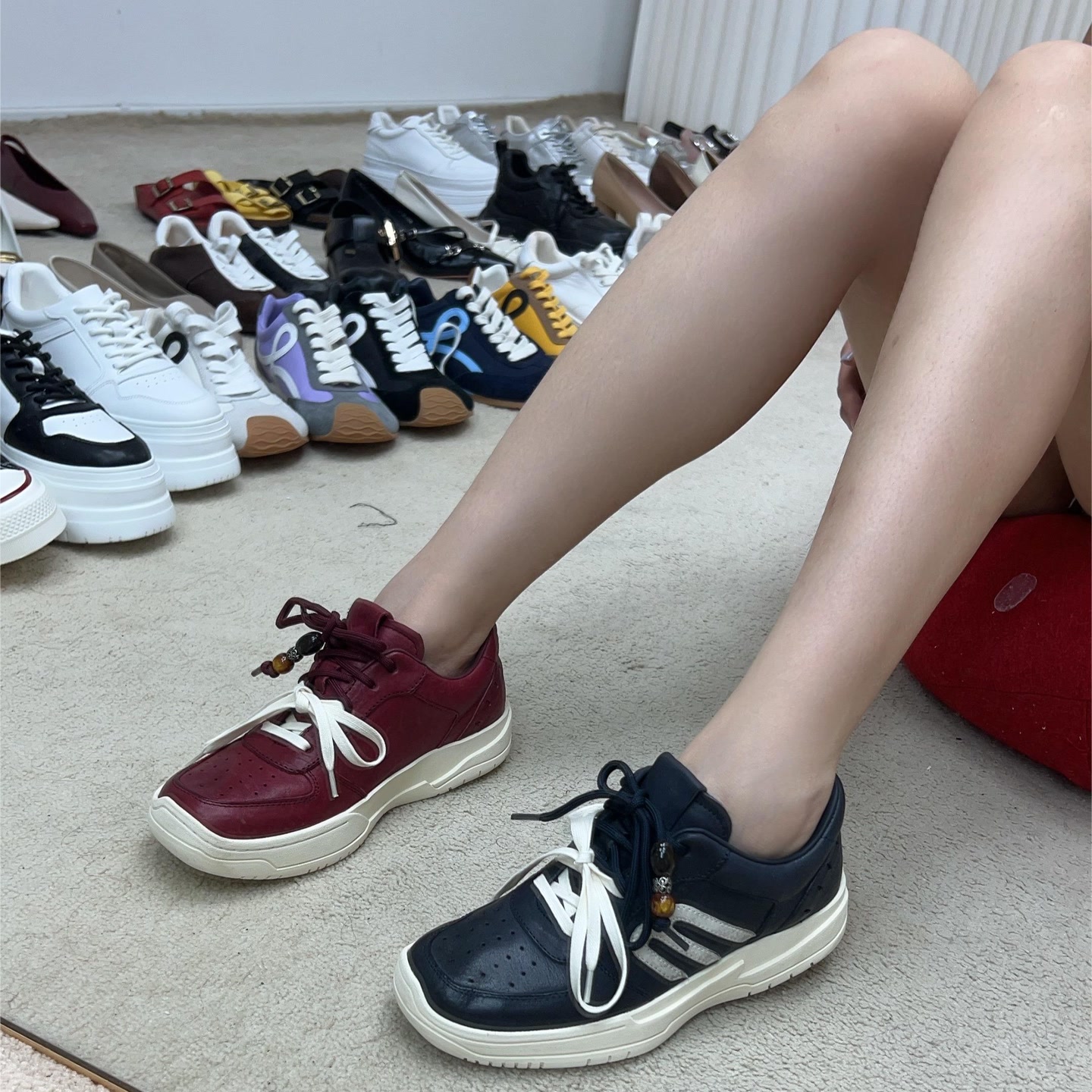 LIAJIGIRL/阿吉女•原创设计马皮百搭运动休闲鞋#250818厚底运动鞋